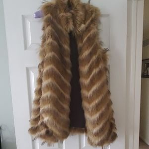 Faux fur vest